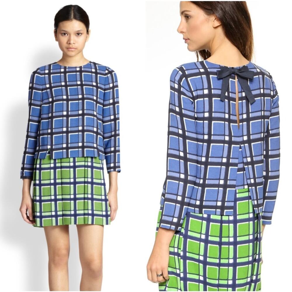 Marc By Marc Jacobs Toto Skipper Blue Multi Plaid Dress